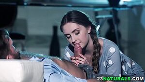 Lena Reif offers her pussy to her hard working man